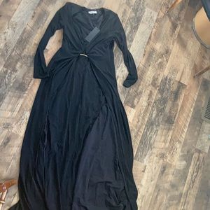Halston heritage black maxi dress